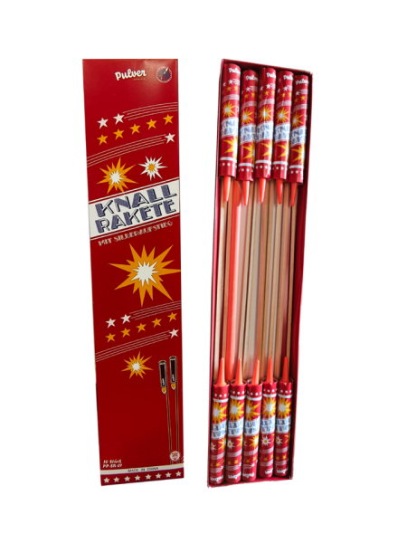 Knallraketen mit Silberaufstieg