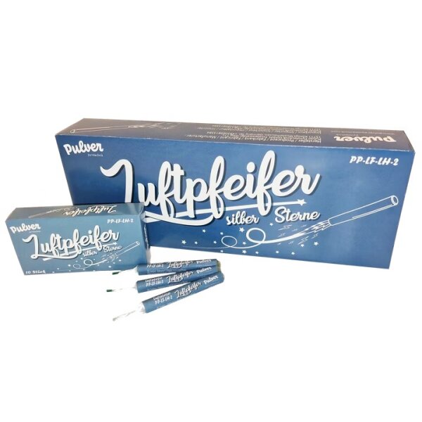 Luftpfeifer silber Sterne